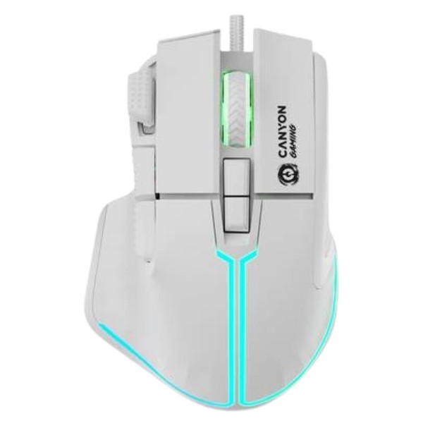 Фото - Миша дротова ігрова Canyon Fortnax GM-636 White (CND-SGM636W)