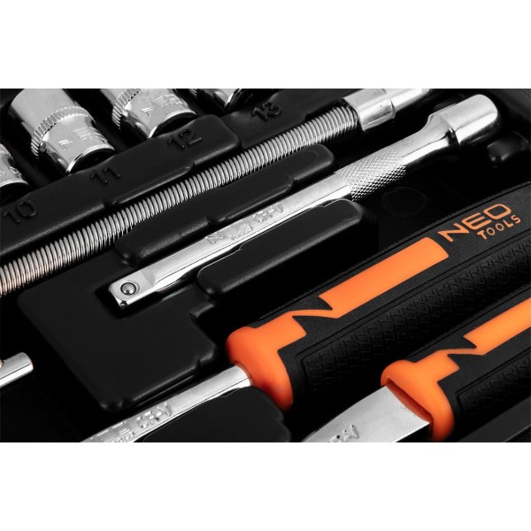 Фото - Набор торцевых головок Neo Tools 1/4" 46 шт. (10-004)