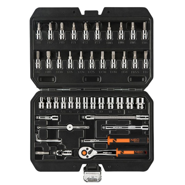Фото - Набор торцевых головок Neo Tools 1/4" 46 шт. (10-004)