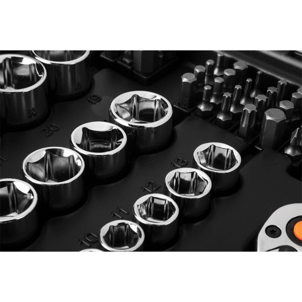 Фото - Набір торцевих голівок Neo Tools 1/2", 1/4" 73 шт. (10-054)