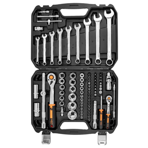 Фото - Набір торцевих голівок Neo Tools 1/2", 1/4" 82 шт. (10-058)