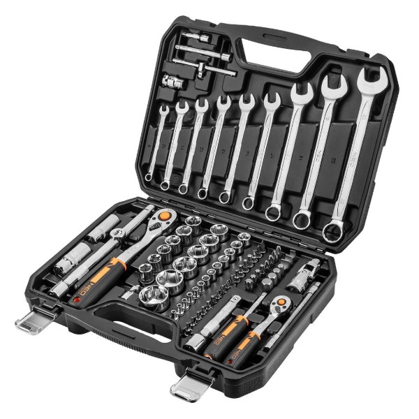 Фото - Набір торцевих голівок Neo Tools 1/2", 1/4" 82 шт. (10-058)