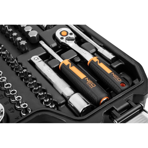 Фото - Набір торцевих голівок Neo Tools 1/2", 1/4" 82 шт. (10-058)