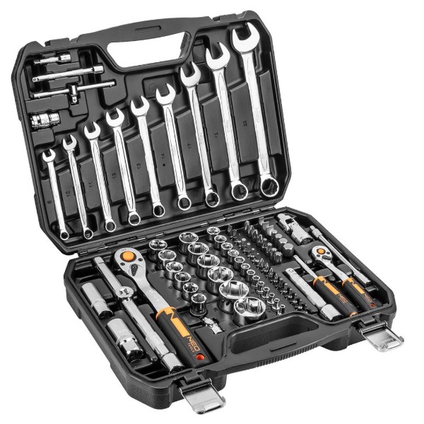 Фото - Набір торцевих голівок Neo Tools 1/2", 1/4" 82 шт. (10-058)