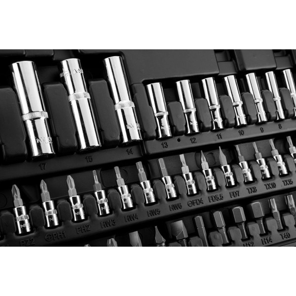 Фото - Набор торцевых головок Neo Tools 1/2", 1/4" 86 шт. (10-060)