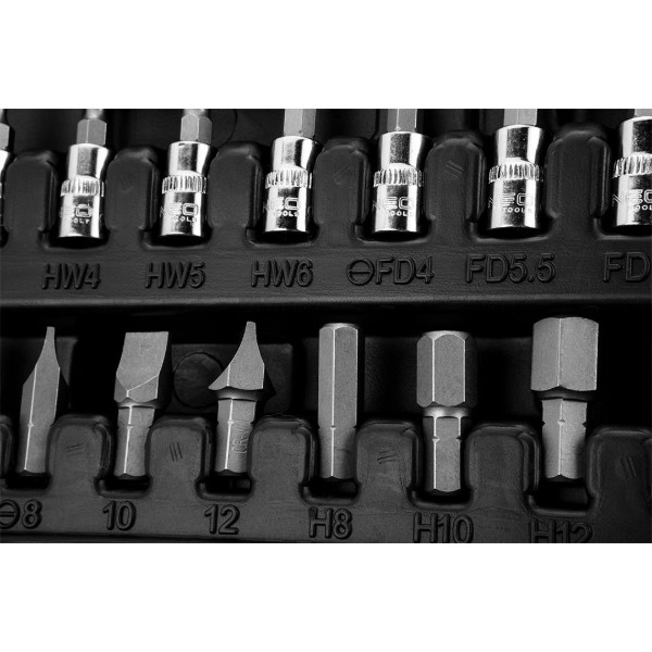 Фото - Набір торцевих голівок Neo Tools 1/2", 1/4" 94 шт. (10-062)