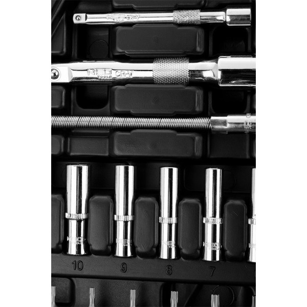 Фото - Набір торцевих голівок Neo Tools 1/2", 1/4" 94 шт. (10-062)
