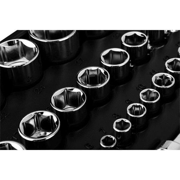 Фото - Набір торцевих голівок Neo Tools 1/2", 1/4" 110 шт. (10-066)