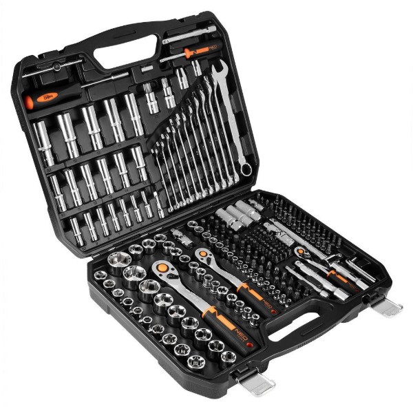 Фото - Набор торцевых головок Neo Tools 1/2", 1/4", 3/8" 219 шт. (10-076)