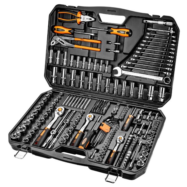 Фото - Набор торцевых головок Neo Tools 1/2", 1/4", 3/8" 233 шт. (10-078)