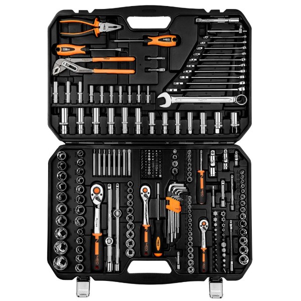Фото - Набор торцевых головок Neo Tools 1/2", 1/4", 3/8" 233 шт. (10-078)