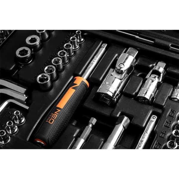 Фото - Набор торцевых головок Neo Tools 1/2", 1/4", 3/8" 233 шт. (10-078)
