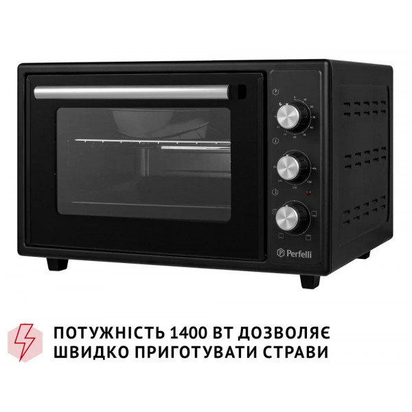 Фото - Піч електрична Perfelli MIRAGE 37 BLACK