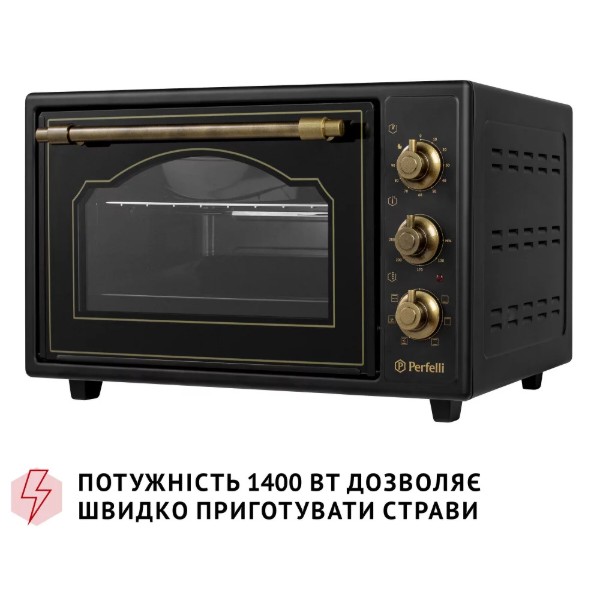 Фото - Печь электрическая Perfelli LAGGIO 37 BLACK RETRO