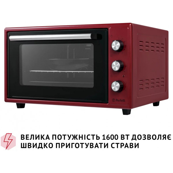 Фото - Піч електрична Perfelli TRIMO 48 RED