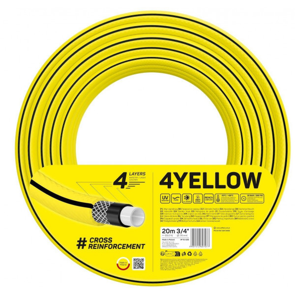 Фото - Шланг поливочний Cellfast 4Yellow 3/4" (10-520)