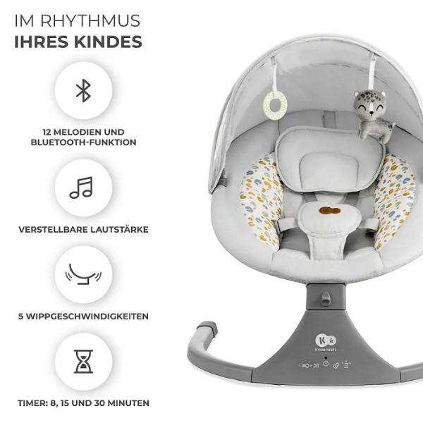 Фото - Кресло-качалка Kinderkraft Lumi 2 Light Grey (KBLUMI02LGR0000)