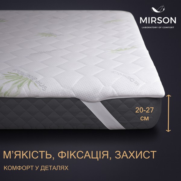 Фото - Наматрацник дитячий MirSon №1000 Alberto Eco Aloe Vera 70х140 см (2200001489905)