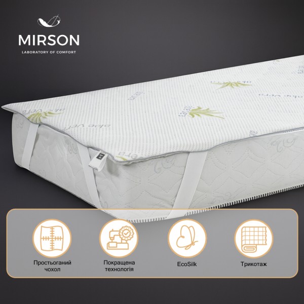 Фото - Наматрацник дитячий MirSon №1000 Alberto Eco Aloe Vera 70х140 см (2200001489905)