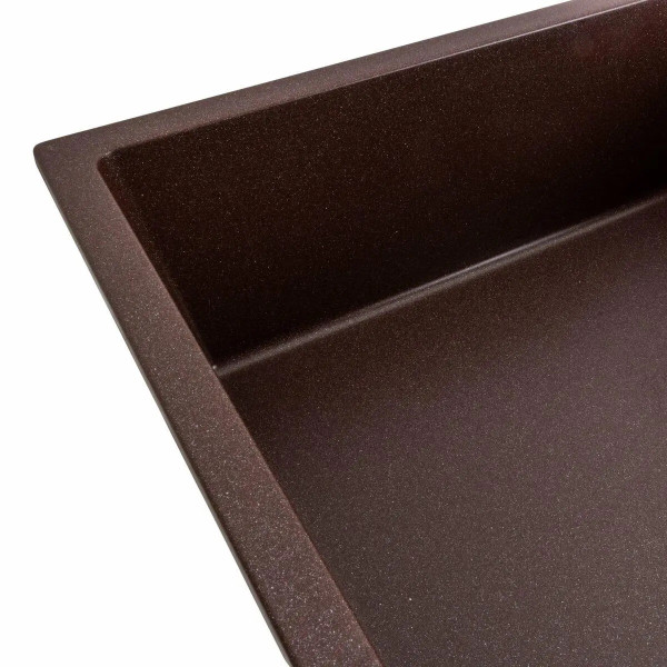 Фото - Мийка кухонна Platinum 8650 DIAMOND матова (мокко)