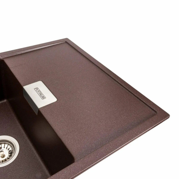 Фото - Мийка кухонна Platinum 8650 DIAMOND матова (мокко)