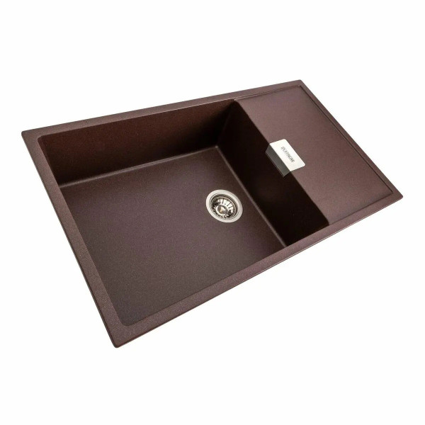 Фото - Мийка кухонна Platinum 8650 DIAMOND матова (мокко)