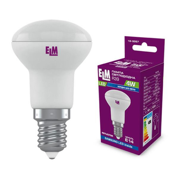 Фото - Лампочка светодиодная ELM рефлекторная 4W R39 E14 4000K (18-0057)