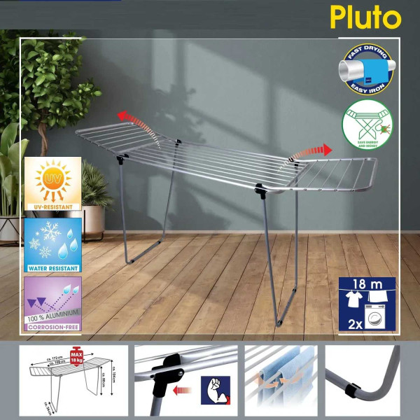 Фото - Сушарка для білизни Casa Si Pluto 18m Silver (CS92748Q05)