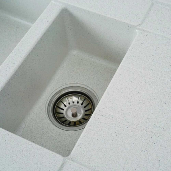 Фото - Мийка кухонна Platinum 7850W TOSKANA матова Біла в крапку