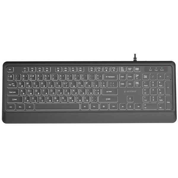 Фото - Клавіатура дротова Gembird Black (KB-MCH-05-CYRL)