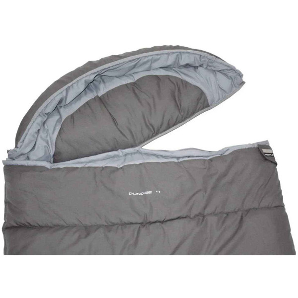 Фото - Спальний мішок High Peak Dundee 4/+4°C Grey/Light Grey Left (21238)