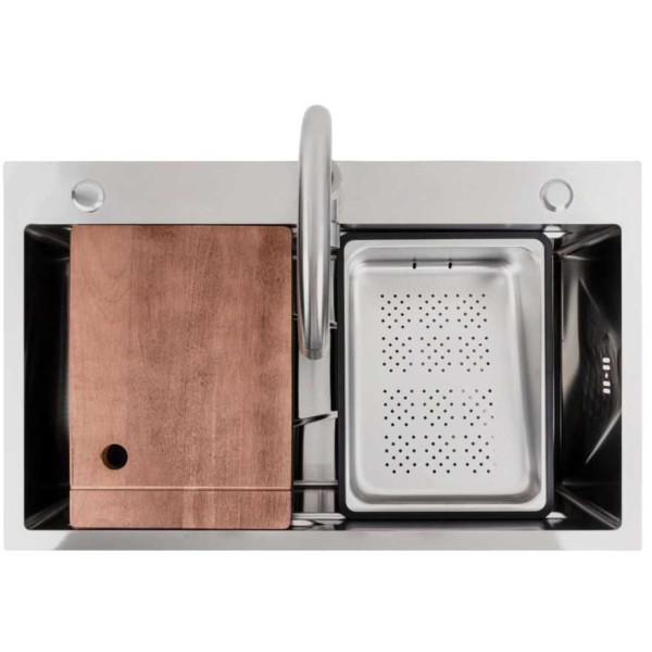 Фото - Мойка кухонная VALESO CM 75х46B Handmade Workstation из нержавеющей стали