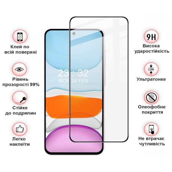 Фото - Захисне скло для смартфону BeCover for Samsung Galaxy А57 SM-A576 Black (714918)