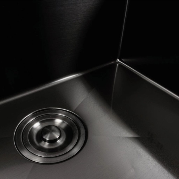 Фото - Мийка кухонна Platinum чорна PVD 78x46 Handmade