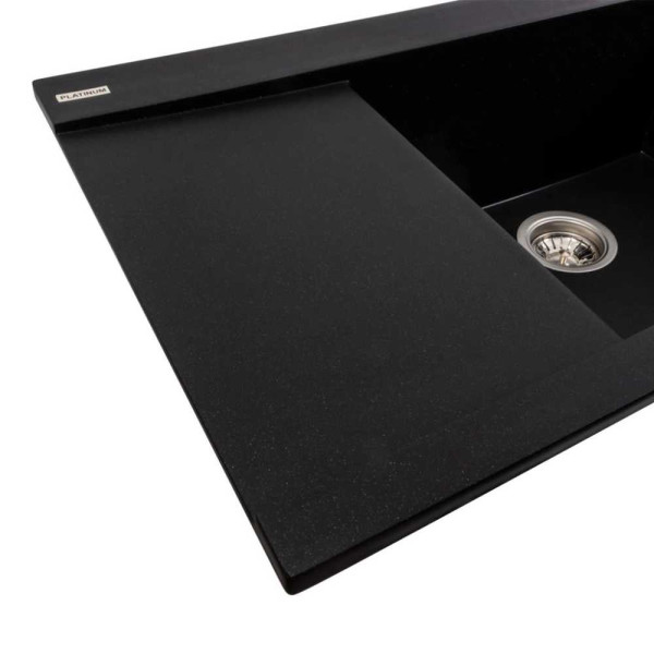 Фото - Мийка кухонна Platinum 9651 ATLAS матовий Чорний металік