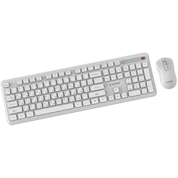 Фото - Клавиатура+мышь беспроводная Gembird White (KBS-WPS-01-W-CYRL)