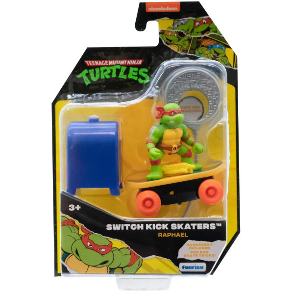 Фото - Коллекционная интерактивная фигурка TMNT Скейтбордист с лаунчером Рафаэль (71043)