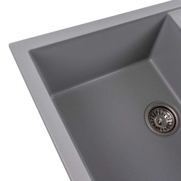 Фото - Мийка кухонна Platinum 7950 Selena матова Сірий металік