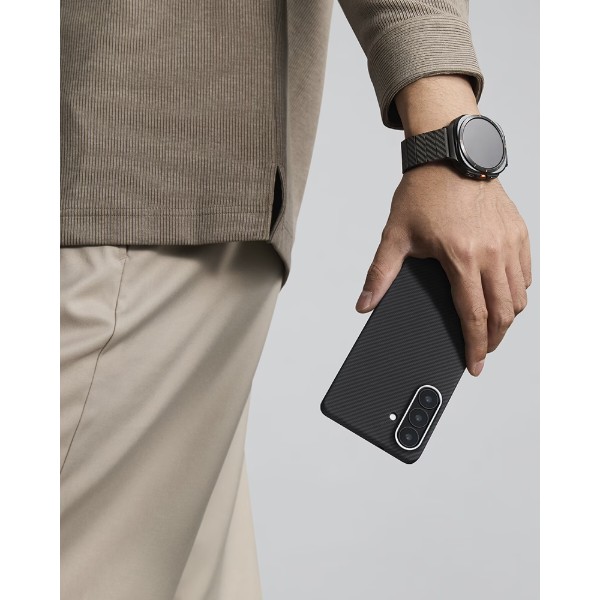 Фото - Чехол для смартфона Pitaka Edge Ultra-Slim Case Classic Twill 600D Black/Grey for Samsung Galaxy S26 Plus (KS2601S)