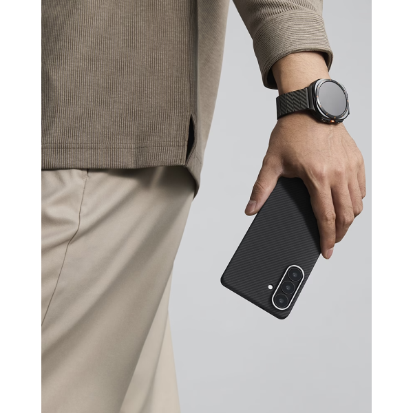 Фото - Чохол для смартфону Pitaka Edge Ultra-Slim Case Classic Twill 600D Black/Grey for Samsung Galaxy S26 Plus (KS2601S)