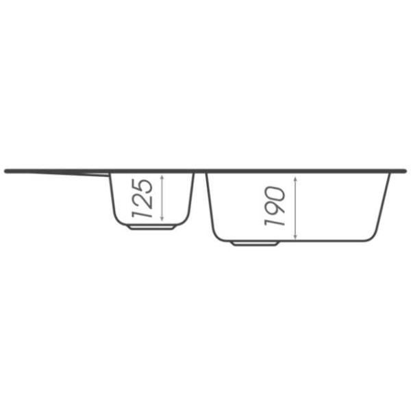 Фото - Мийка кухонна Platinum 7850W TOSKANA матова Біла в крапку