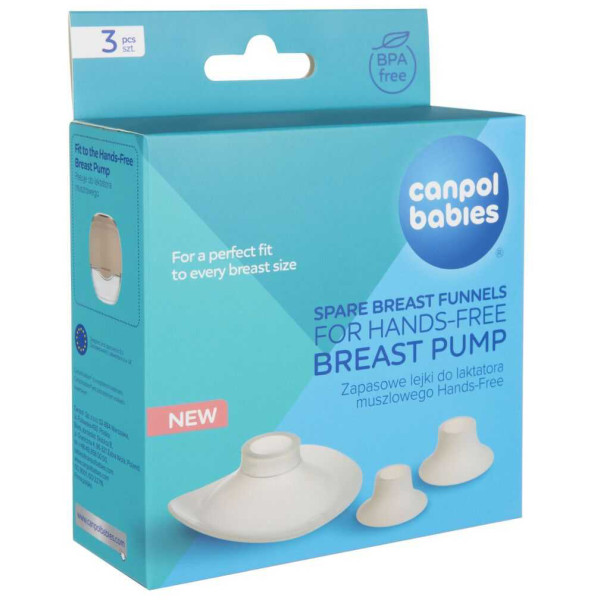 Фото - Аксесуар до молоковідсмоктувача Canpol babies Запасні силіконові лійки Hands-Free (24, 21 і 19 мм) (20/108)