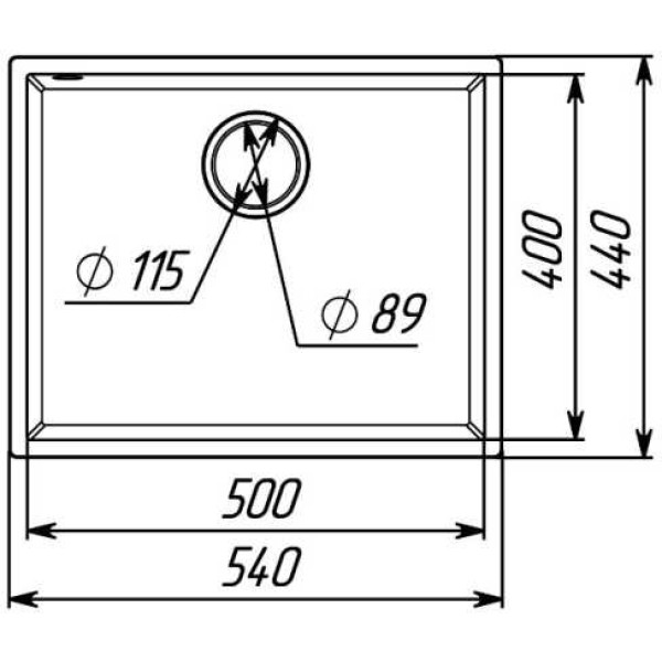 Фото - Мийка кухонна VALESO 5444 OASIS матова Графіт	