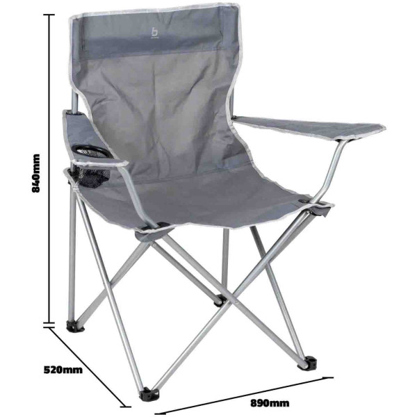 Фото - Складне крісло Bo-camp Foldable Compact Grey (1267192)