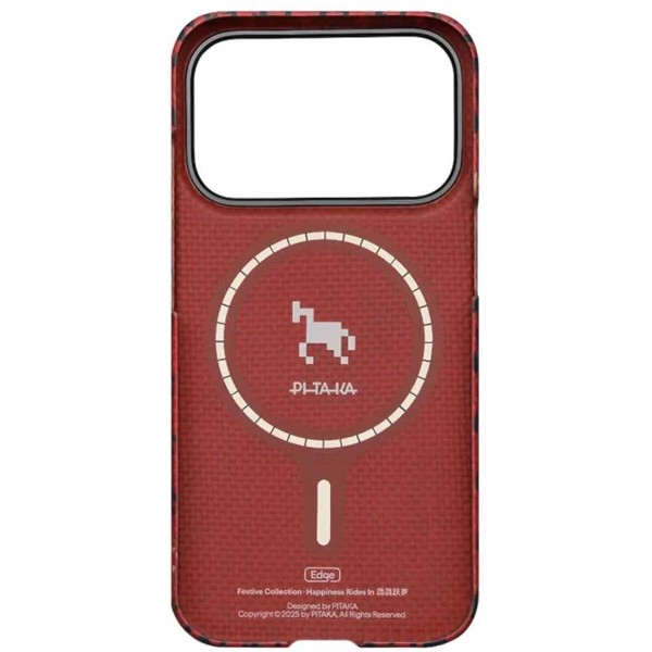 Фото - Чехол для смартфона Pitaka Edge Ultra-Slim Case Happiness Rides Maroon for iPhone 17 Pro (HR1708P)