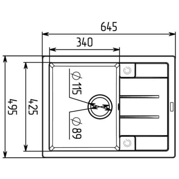 Фото - Мийка кухонна VALESO 6550 INTENSO матова Графіт