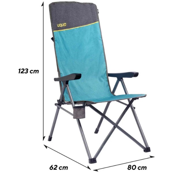 Фото - Складне крісло Uquip Justy XL Blue/Grey (244037)