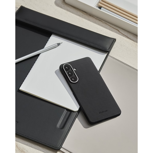 Фото - Чохол для смартфону Pitaka Edge Ultra-Slim Case Classic Twill 600D Black/Grey for Samsung Galaxy S26 Plus (KS2601S)