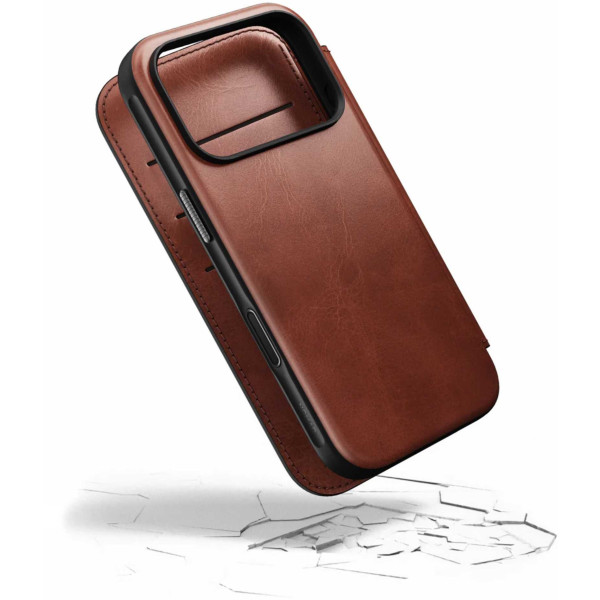 Фото - Чохол для смартфону Nomad Modern Leather Folio Case Horween Olde Dublin for iPhone 17 Pro (NM014094858)