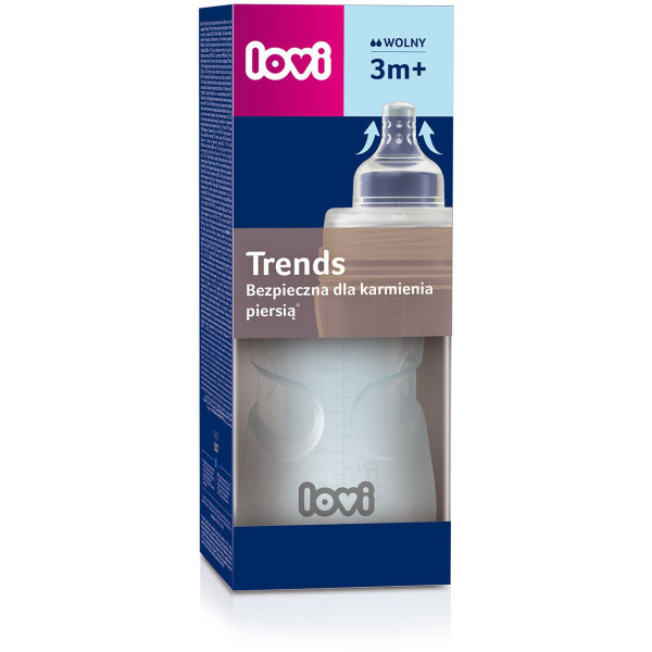 Фото - Пляшка для годування Lovi Trends 250 мл - бежева (21/563_bei)